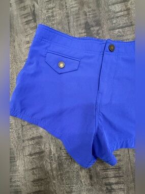 SAMPLE/Men's Electric Blue Hybrid Shorts with Button-Flap Pocket